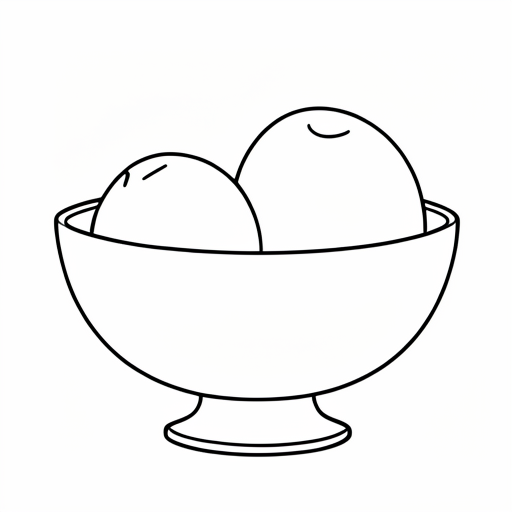 Printable outline of Fruit Bowl