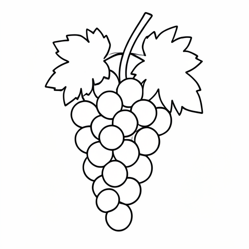 Printable outline of Grape Bunch