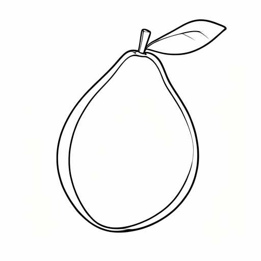 Printable outline of Guava