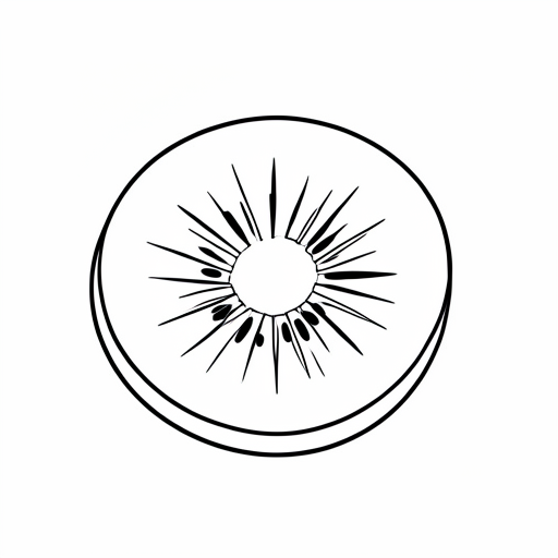 Printable outline of Kiwi Slice