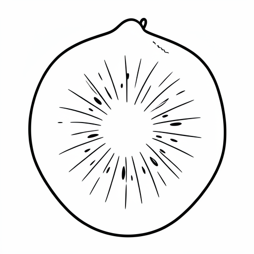 Printable outline of Kiwi