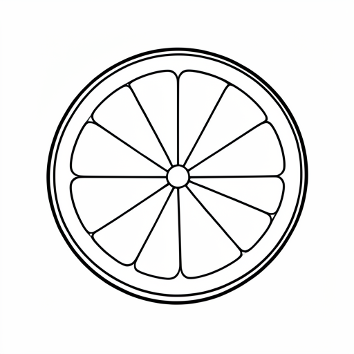 Printable outline of Lemon Slice