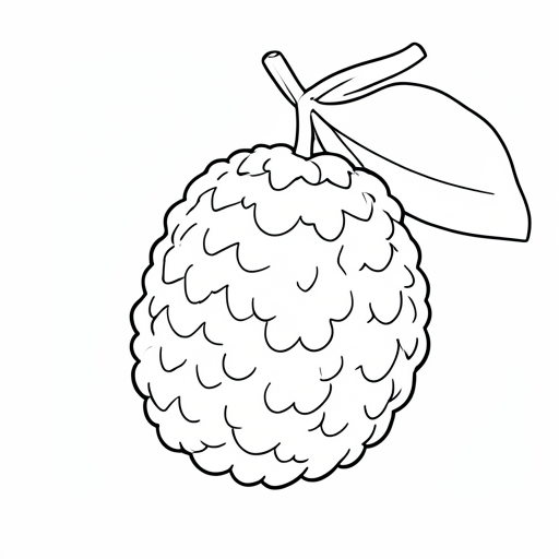 Printable outline of Lychee
