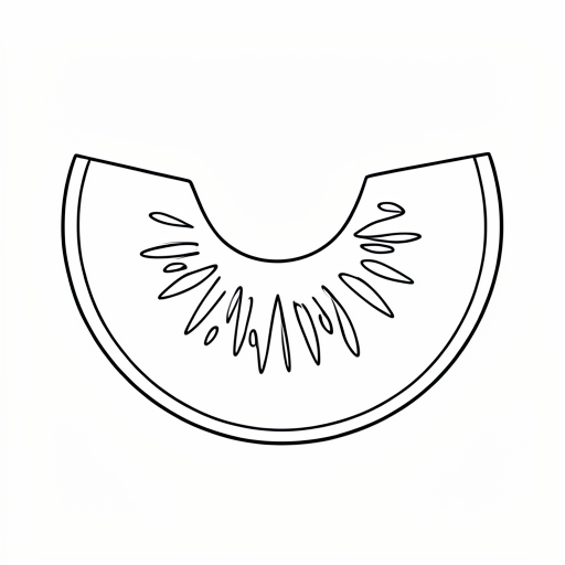 Printable outline of Melon Slice