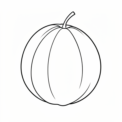 Melon colouring page outline