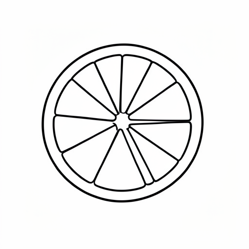 Printable outline of Orange Slice