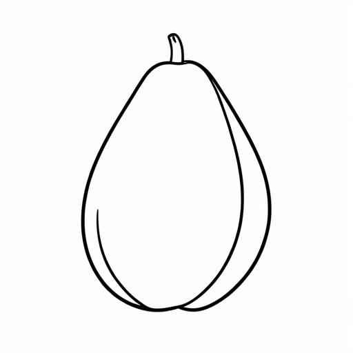Printable outline of Papaya
