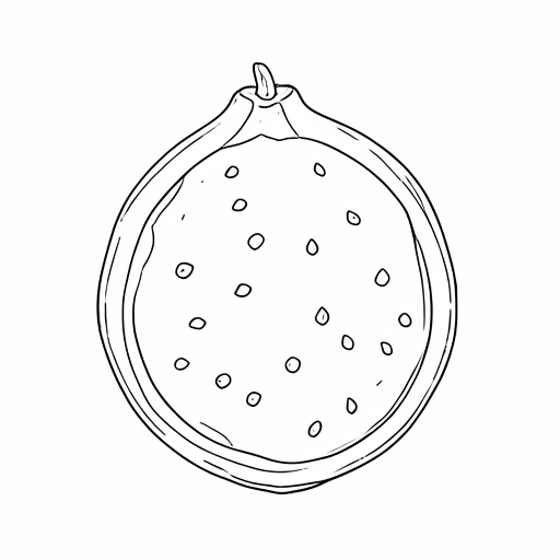 Printable outline of Passion Fruit