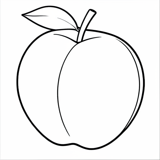 Printable outline of Peach
