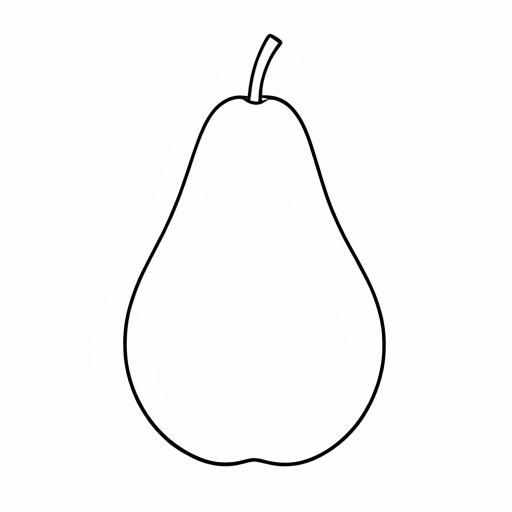 Printable outline of Pear