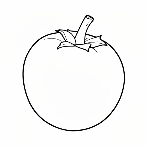Printable outline of Persimmon