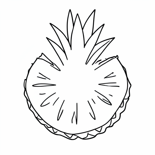Printable outline of Pineapple Slice