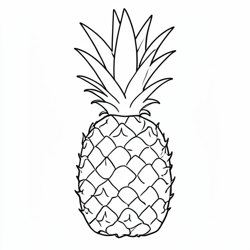 Printable outline of Pineapple