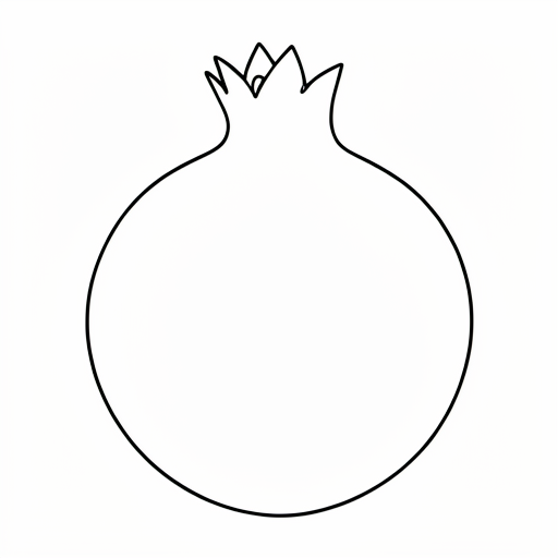 Printable outline of Pomegranate