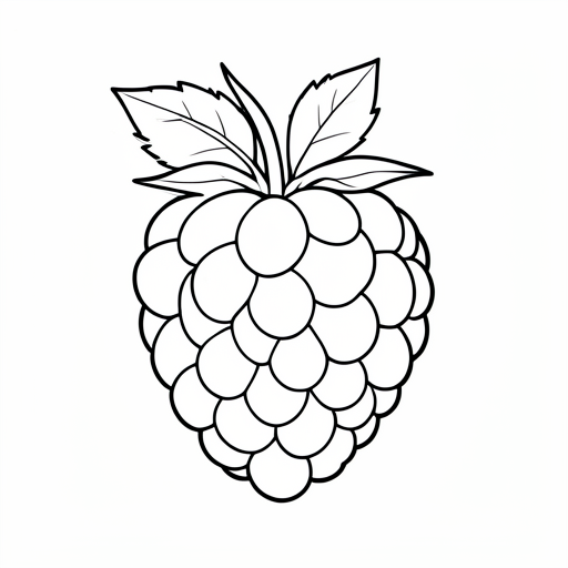 Printable outline of Raspberry