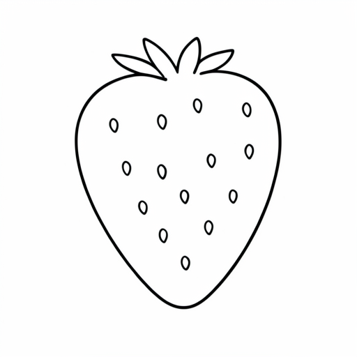Printable outline of Strawberry Slice