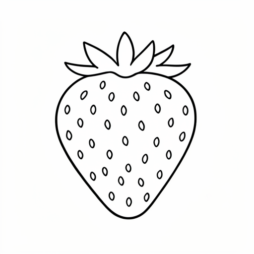 Printable outline of Strawberry