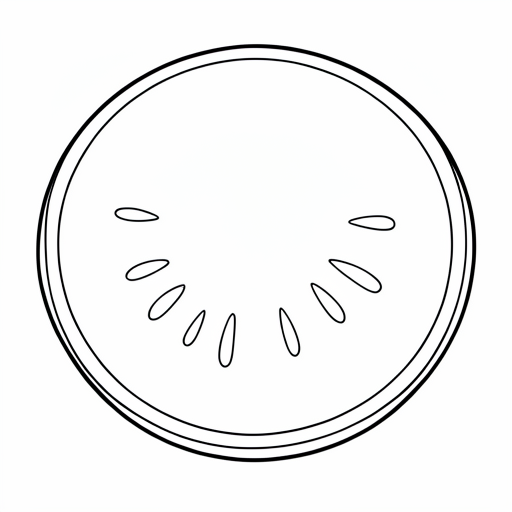 Printable outline of Watermelon Slice