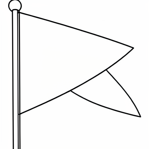 Printable outline of Banner Flag
