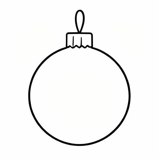 Printable outline of Christmas Ornament