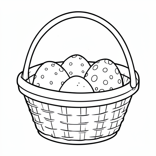 Printable outline of Easter Basket