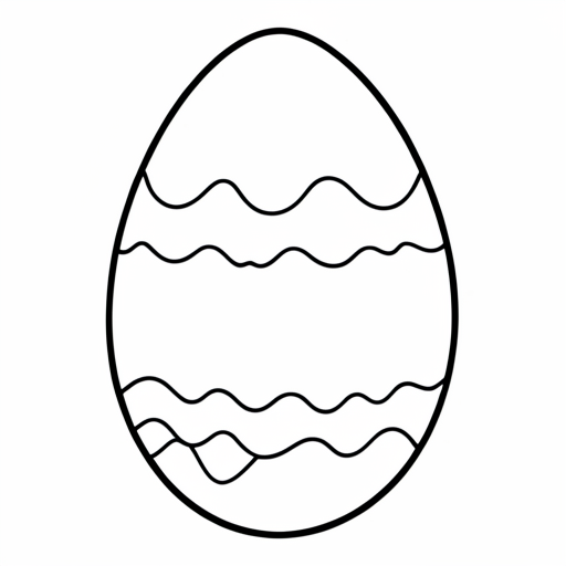 Printable outline of Easter Egg