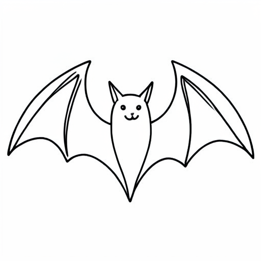 Printable outline of Halloween Bat
