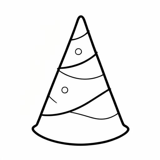 Printable outline of Party Hat