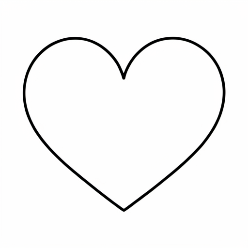 Printable outline of Valentine Heart