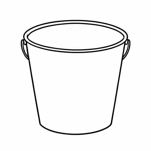 Printable outline of Bucket