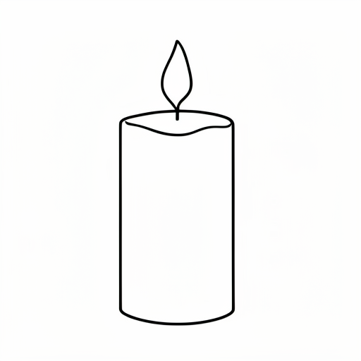 Printable outline of Candle