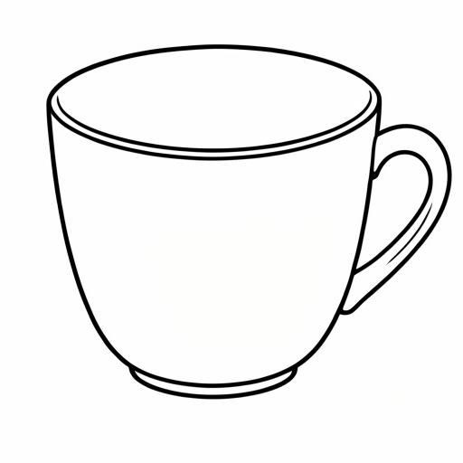 Printable outline of Cup