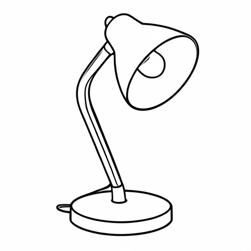 Printable outline of Desk Lamp