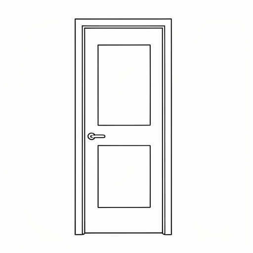 Printable outline of Door