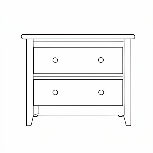 Printable outline of Dresser