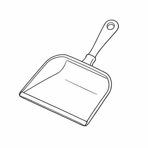 Printable outline of Dustpan