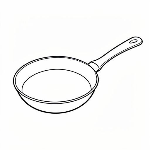 Printable outline of Frying Pan