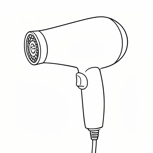 Printable outline of Hair Dryer
