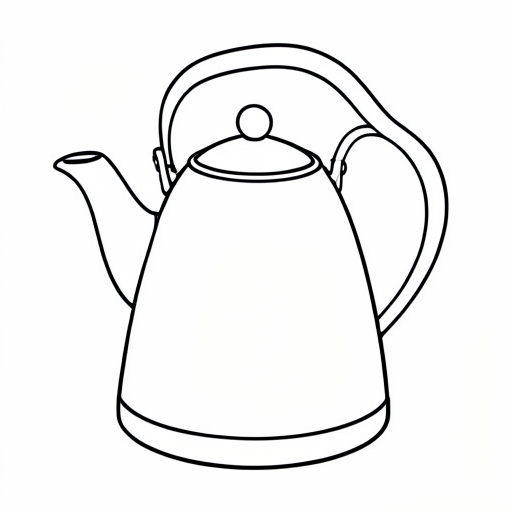 Printable outline of Kettle