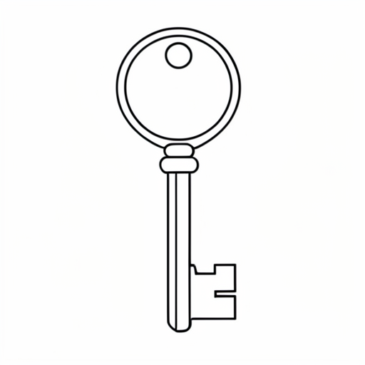 Printable outline of Key