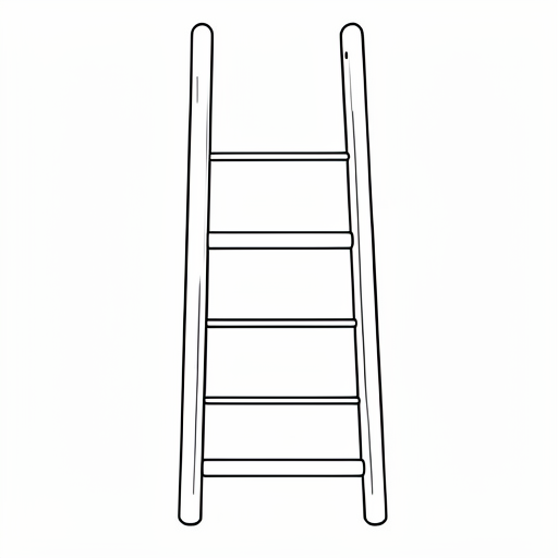 Printable outline of Ladder