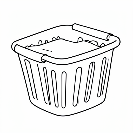 Printable outline of Laundry Basket