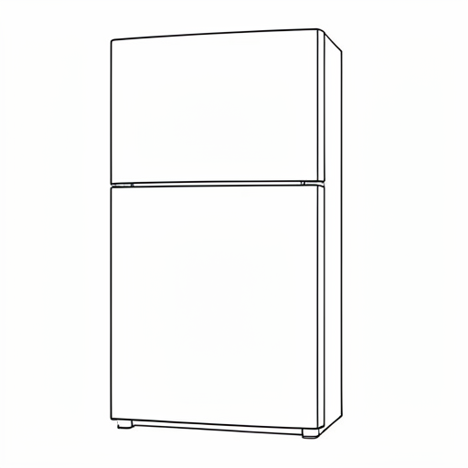 Printable outline of Refrigerator