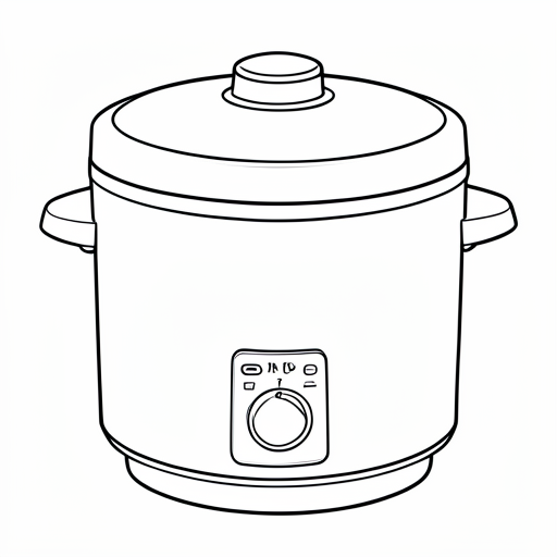Printable outline of Rice Cooker