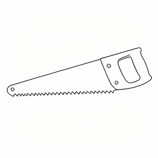 Printable outline of Saw