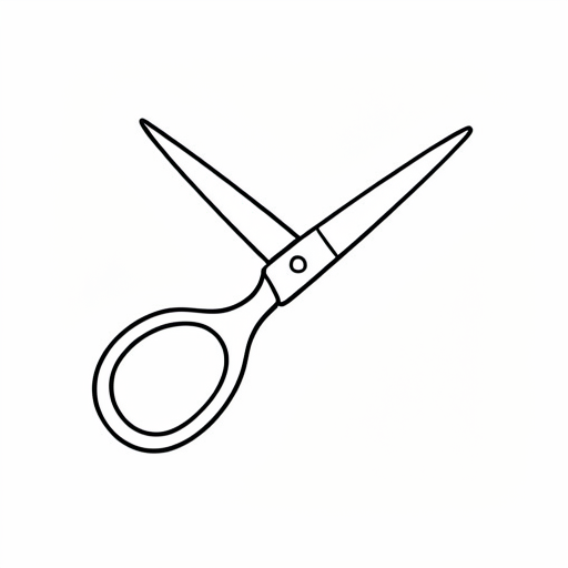 Printable outline of Scissors