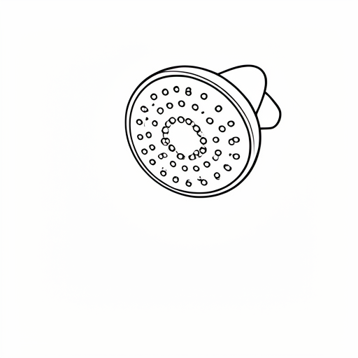 Printable outline of Shower Head