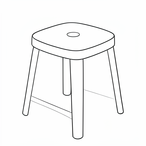 Printable outline of Stool