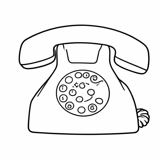 Printable outline of Telephone