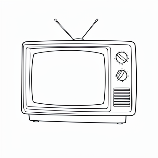 Printable outline of Television